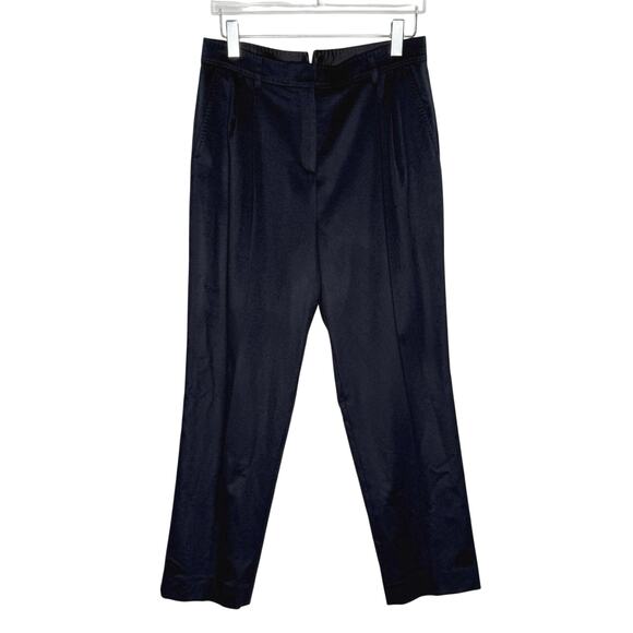 Gabriela Hearst Tailored Pleated Tapered Trouser Black 100% Cashmere IT46 US10